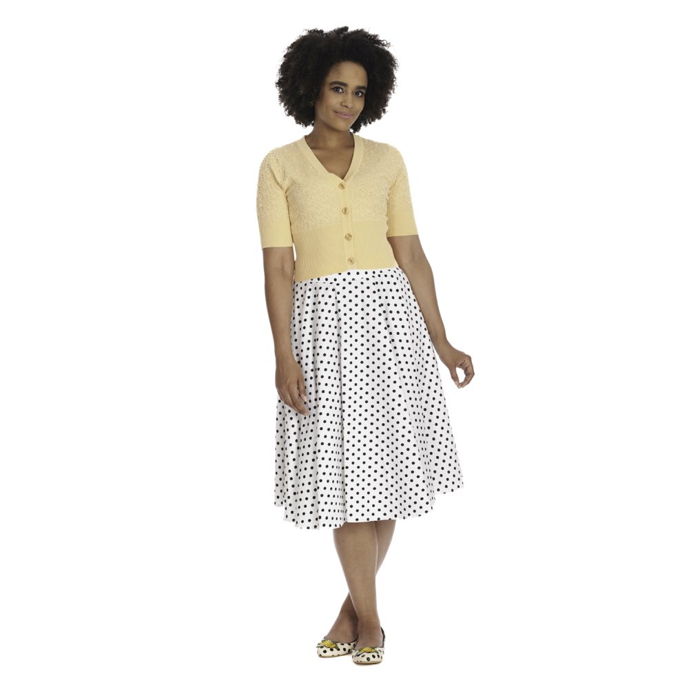 Banned - Love Heart Cardigan - Yellow